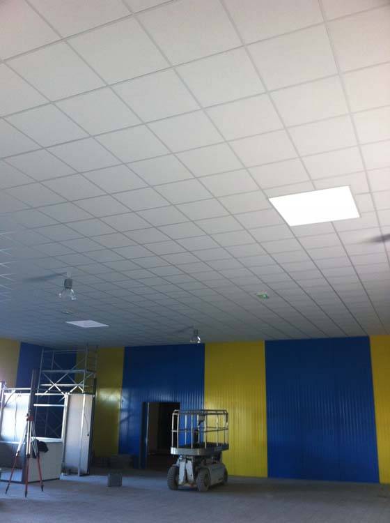 Faux plafond démontable habillage d un plafond professionnel  dans l'Hérault